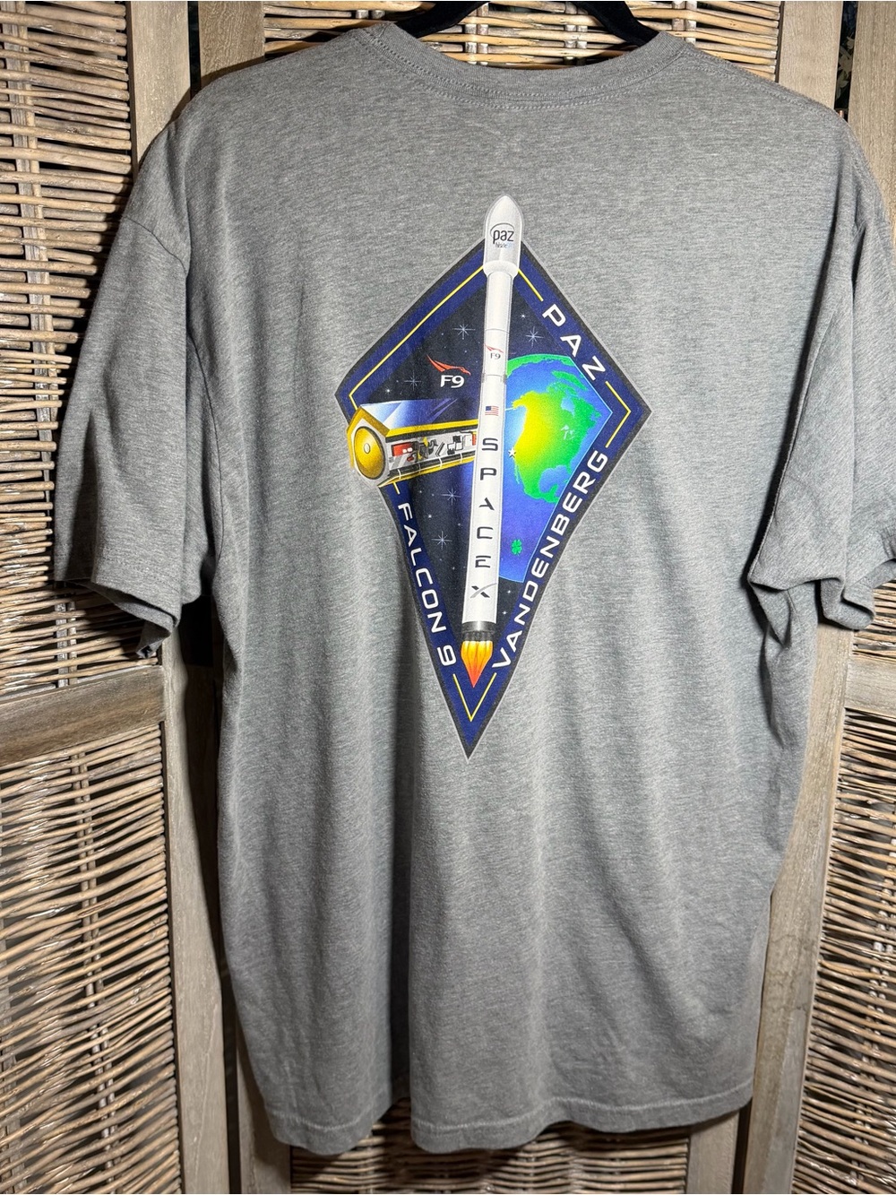 SpaceX Authentic PAZ Falcon 9 Vandenberg T-shirt - size XL